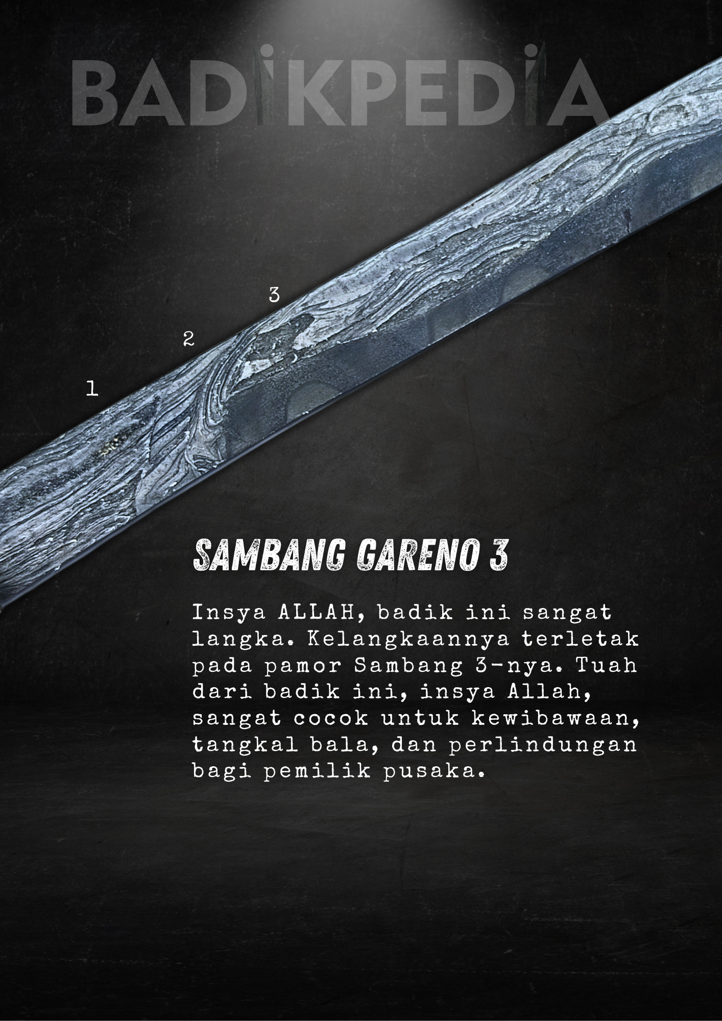 Badik Luwu Sambang Gareno 3 -5