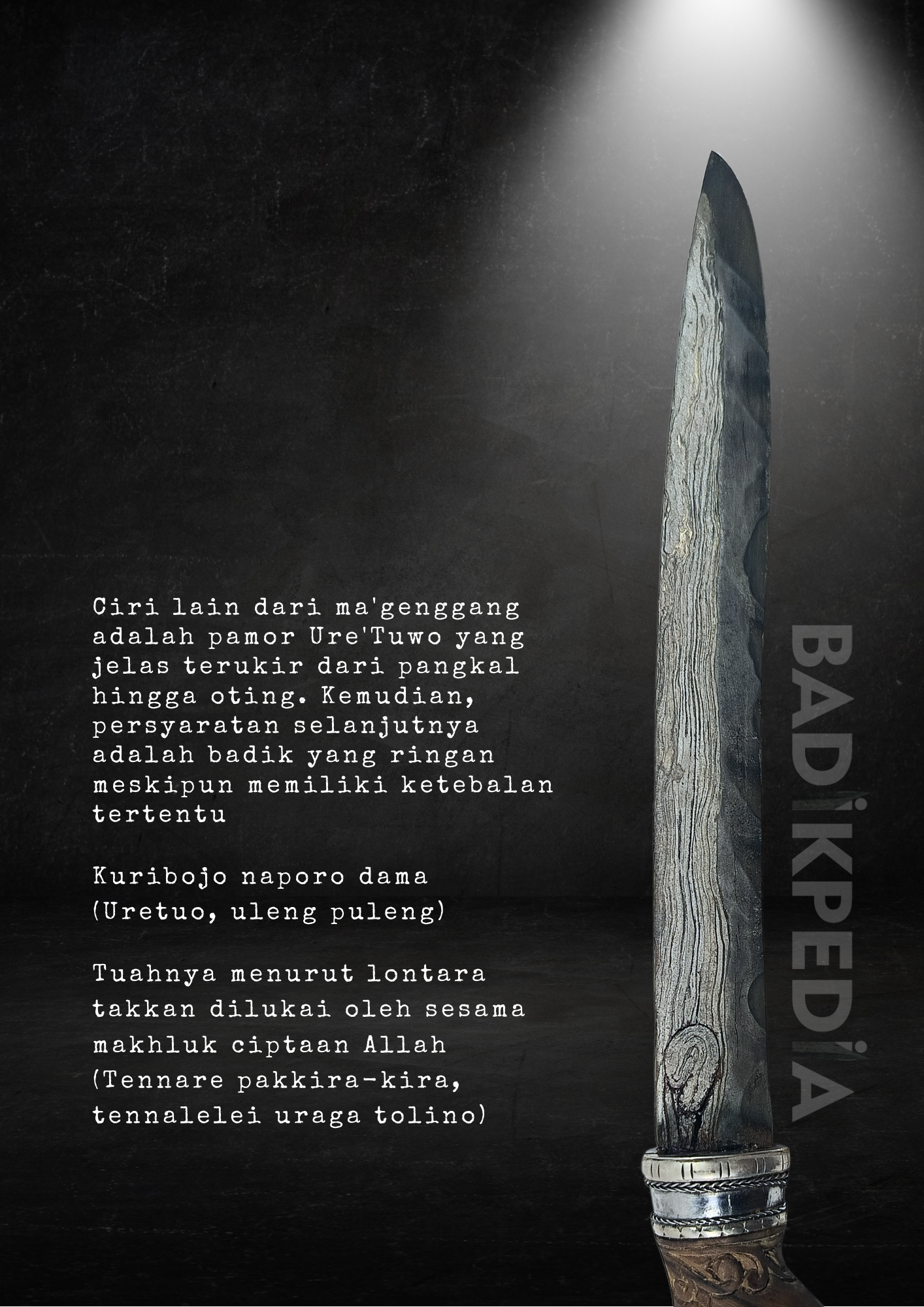 badik luwu pamor ma'genggang