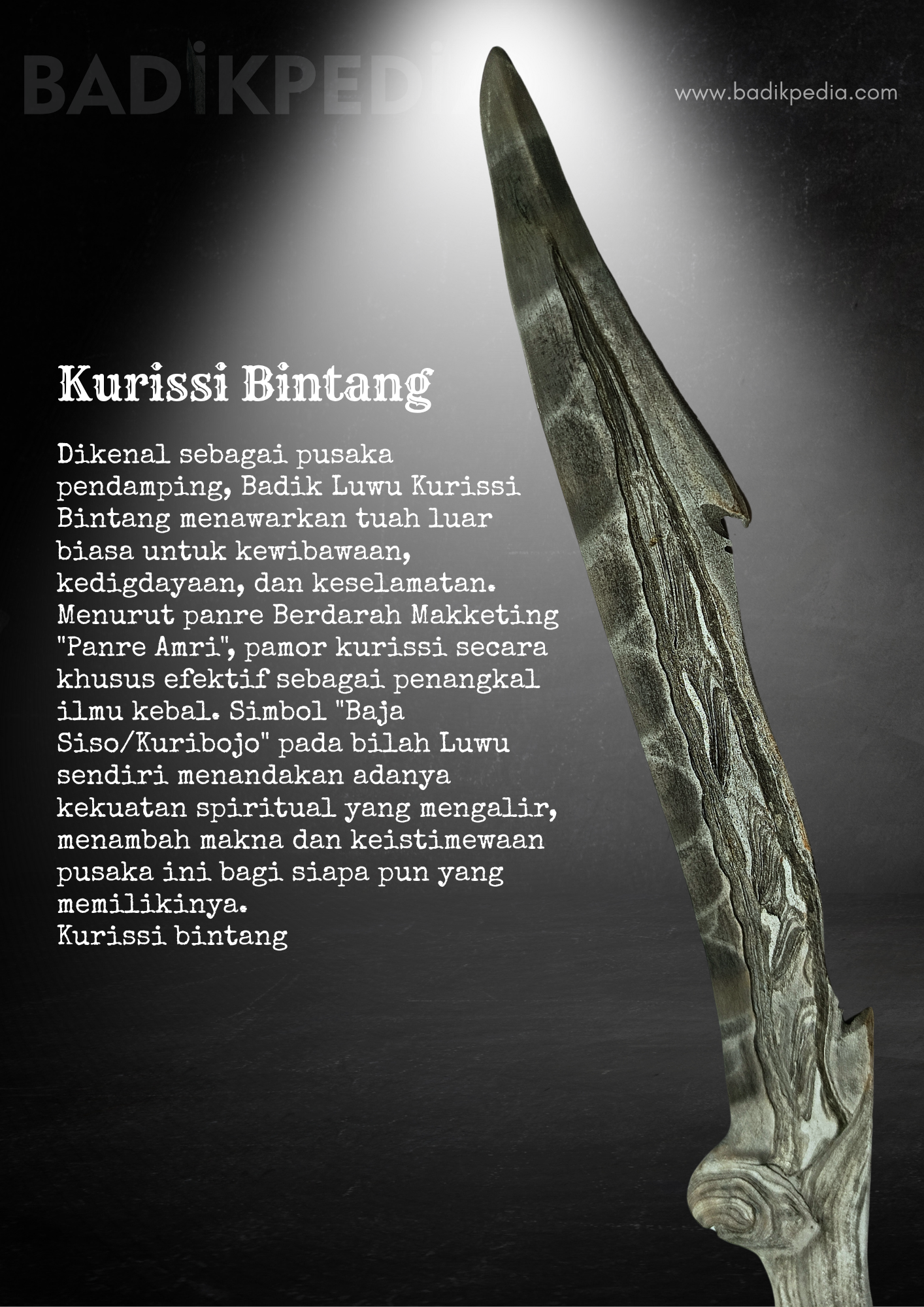 9 Keris kontenporer Pusaka Bugis Luwu