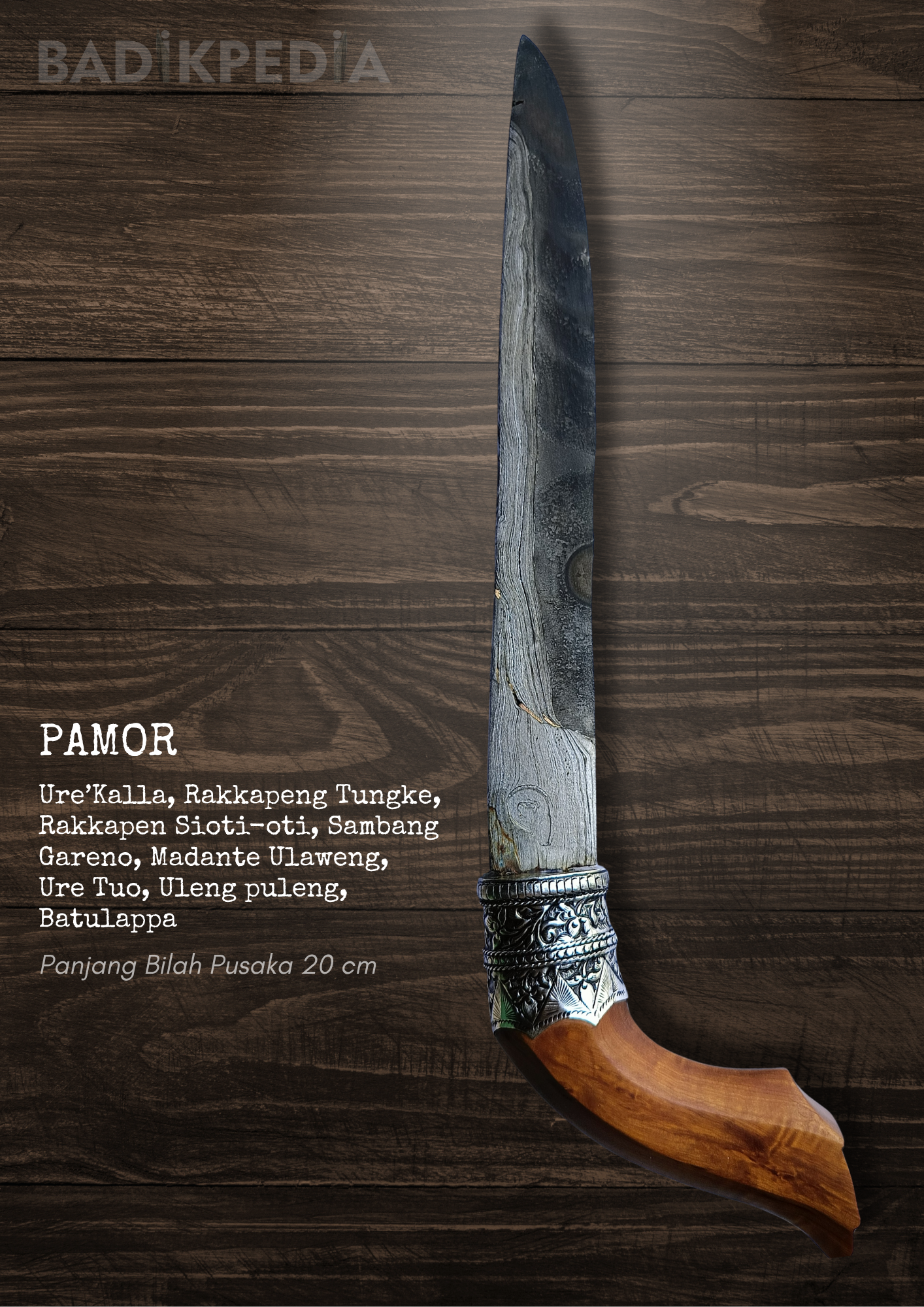 Keris kontenporer Pusaka Bugis Luwu